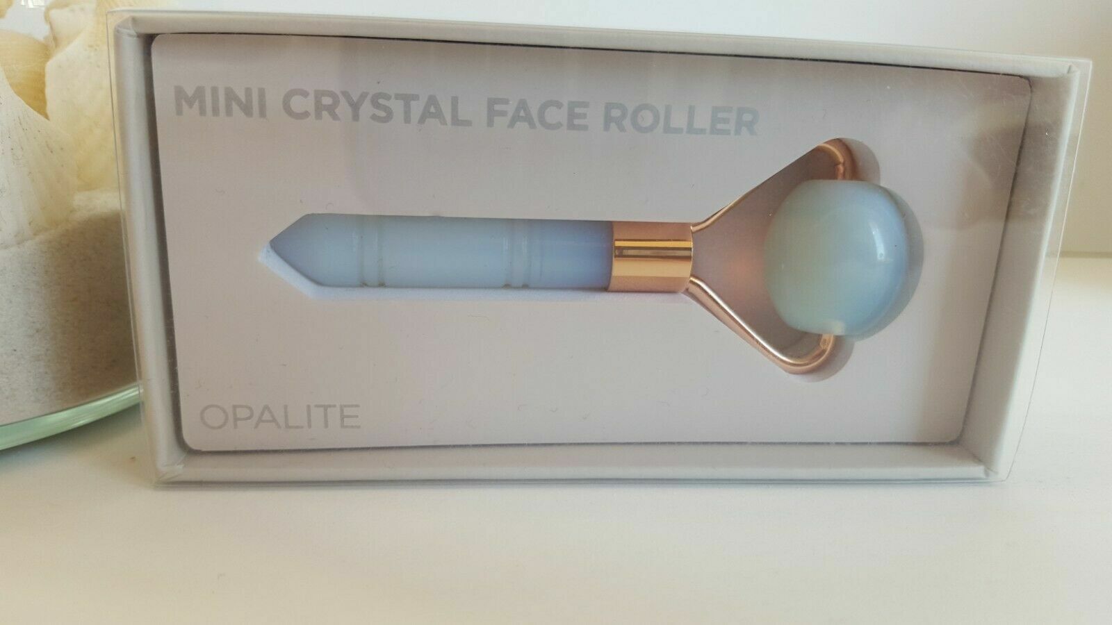 Lot of 2 Opalite Crystal Face Roller Rejuvenate Wrinkle-Smoother Gemstones BOX