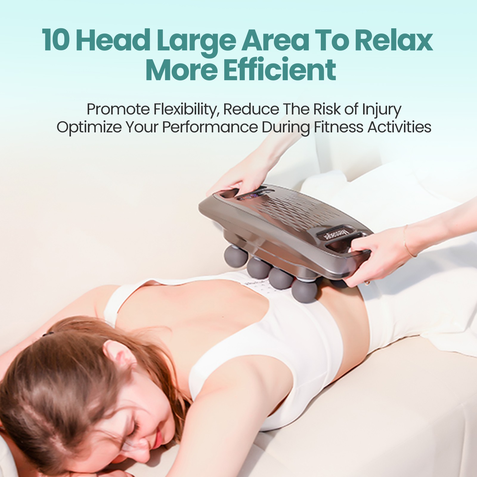 9 Modes Deep Tissue Muscle Massage Gun 10 Head Massager Relax with LED Screen
