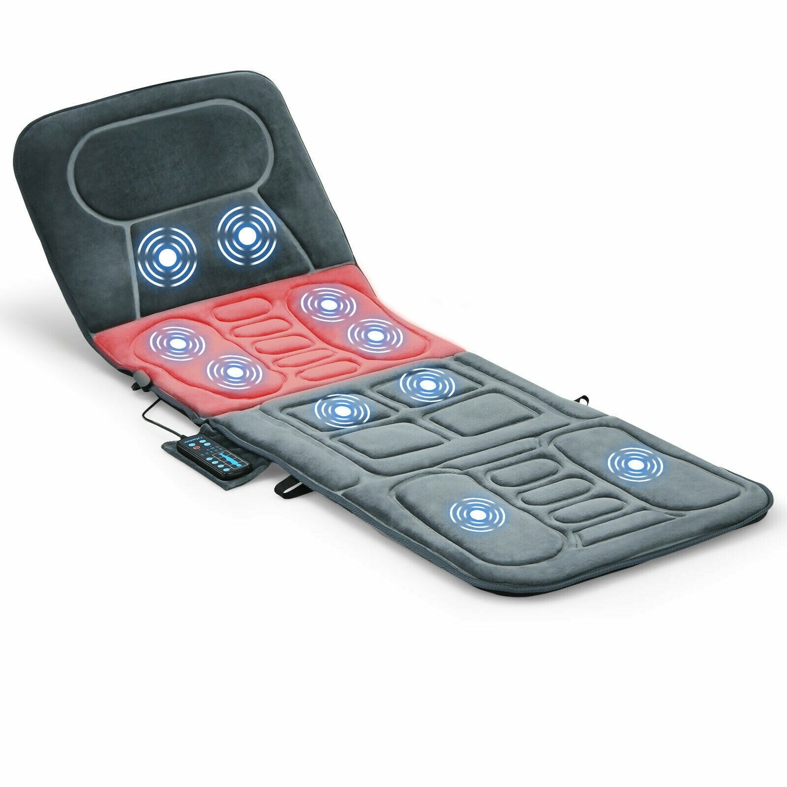 Gorelax Foldable Massage Mat Full Body Massager w/ Heat & 10 Vibration Motors