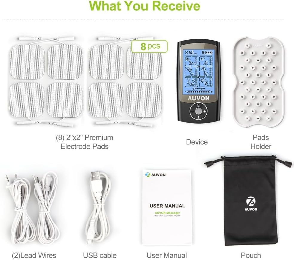 Versatile Rechargeable TENS Muscle Stimulator – 10 Hours of Pain Relief Anywhere