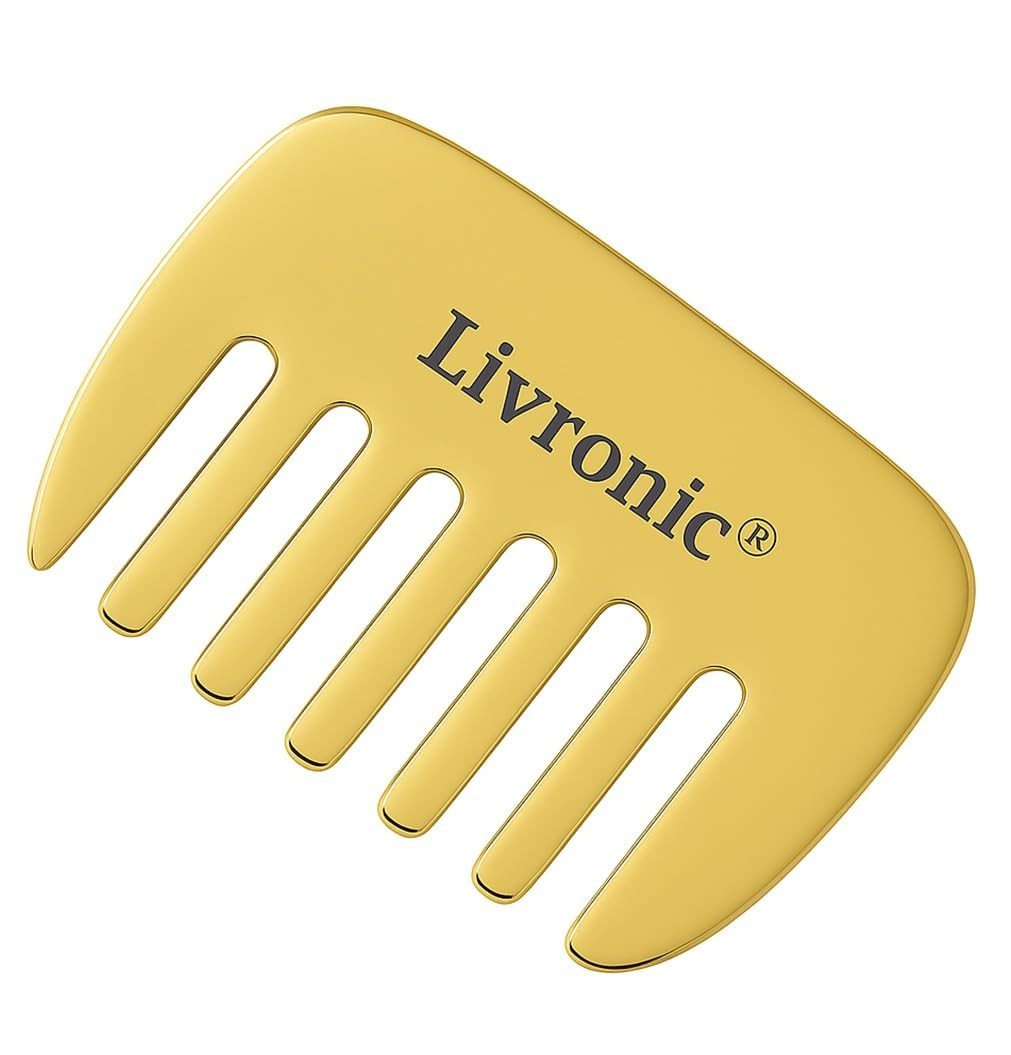 Livronic® Kansa Comb head Massager- Relaxing Scalp Massager for Detangling