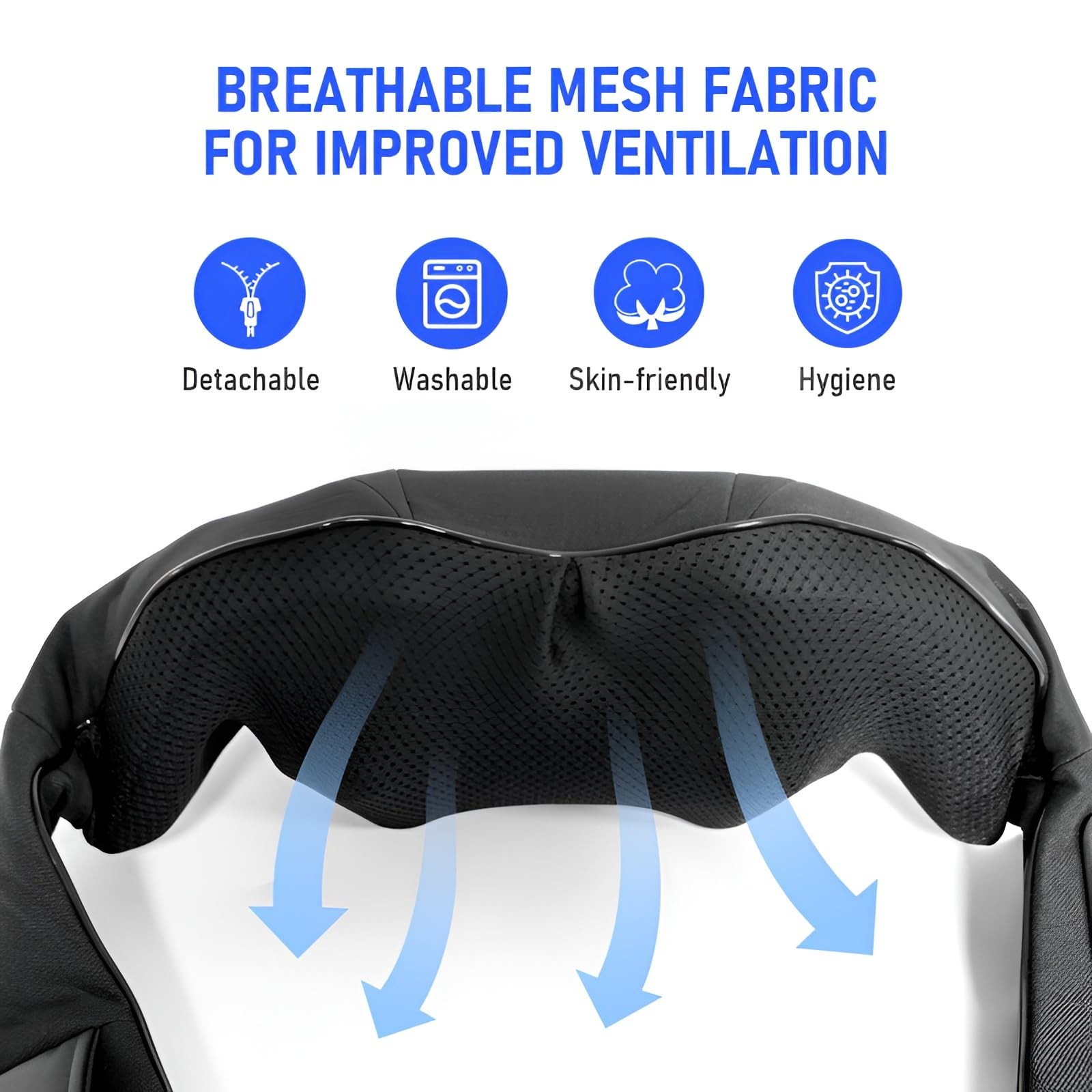 Cordless Neck and Shoulder Massager with Heat – 2000mAh Rechargeable Battery