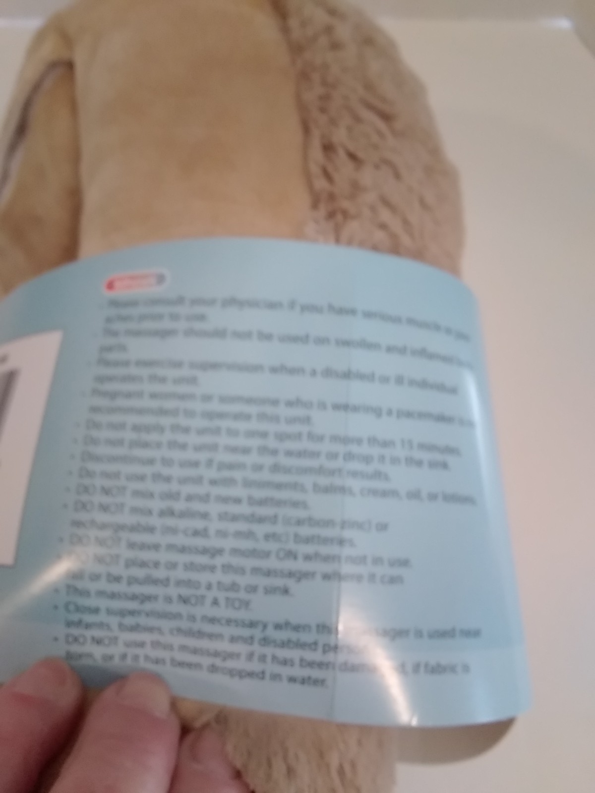 HealthTouch Polyester Fibers Neck Massager Brown Puppy Requires 2 AA Short Ears