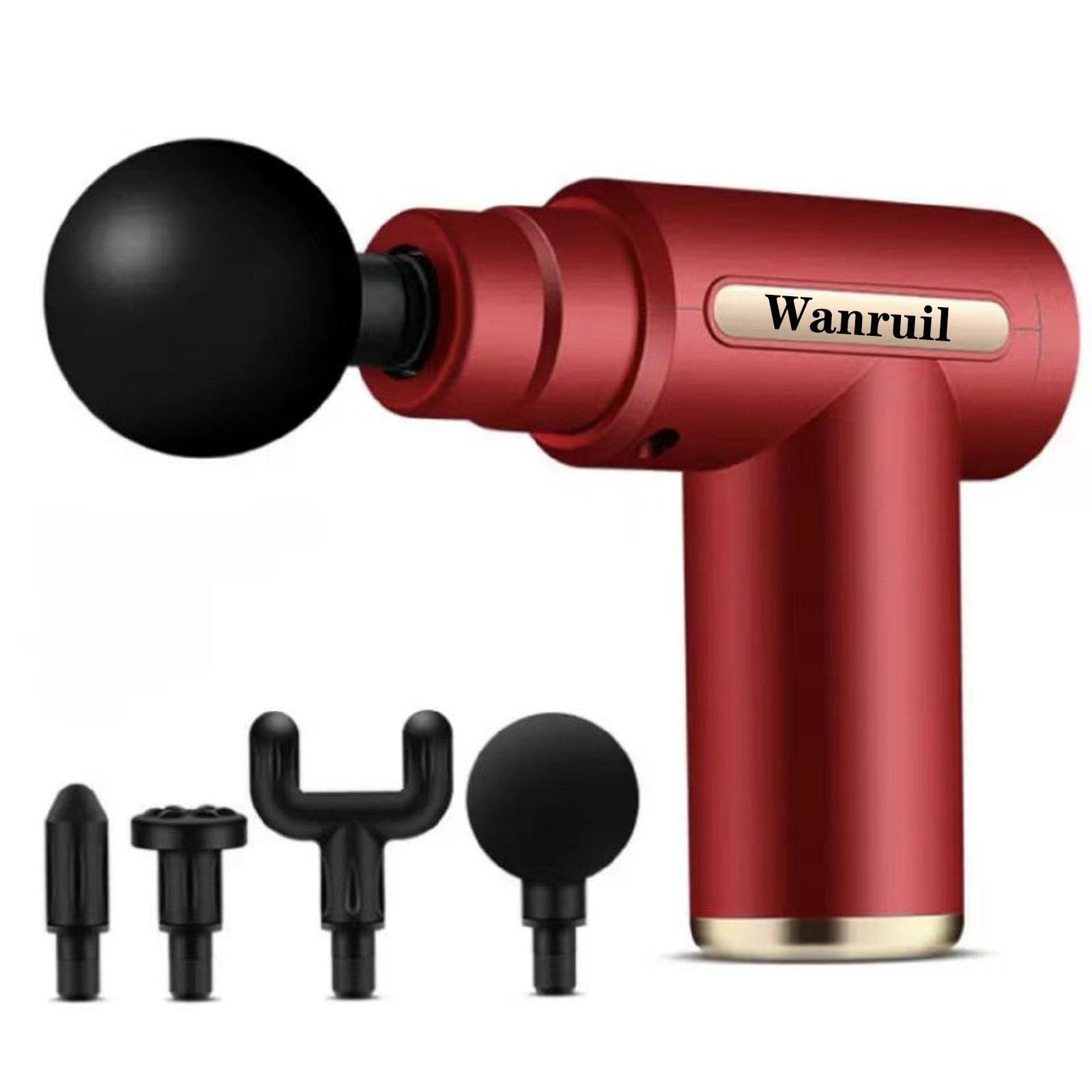 WANRUIL Massage Gun,Upgrade Deep Tissue Muscle Massager for 19×14.5cm, Red