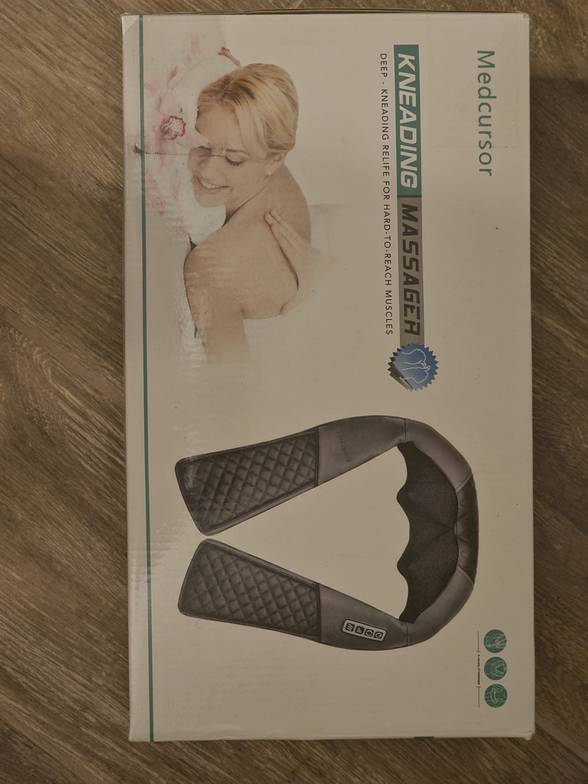 Medcursor Shiatsu Kneading Massager w/ Heat, 8 Heads Neck Shoulder Back