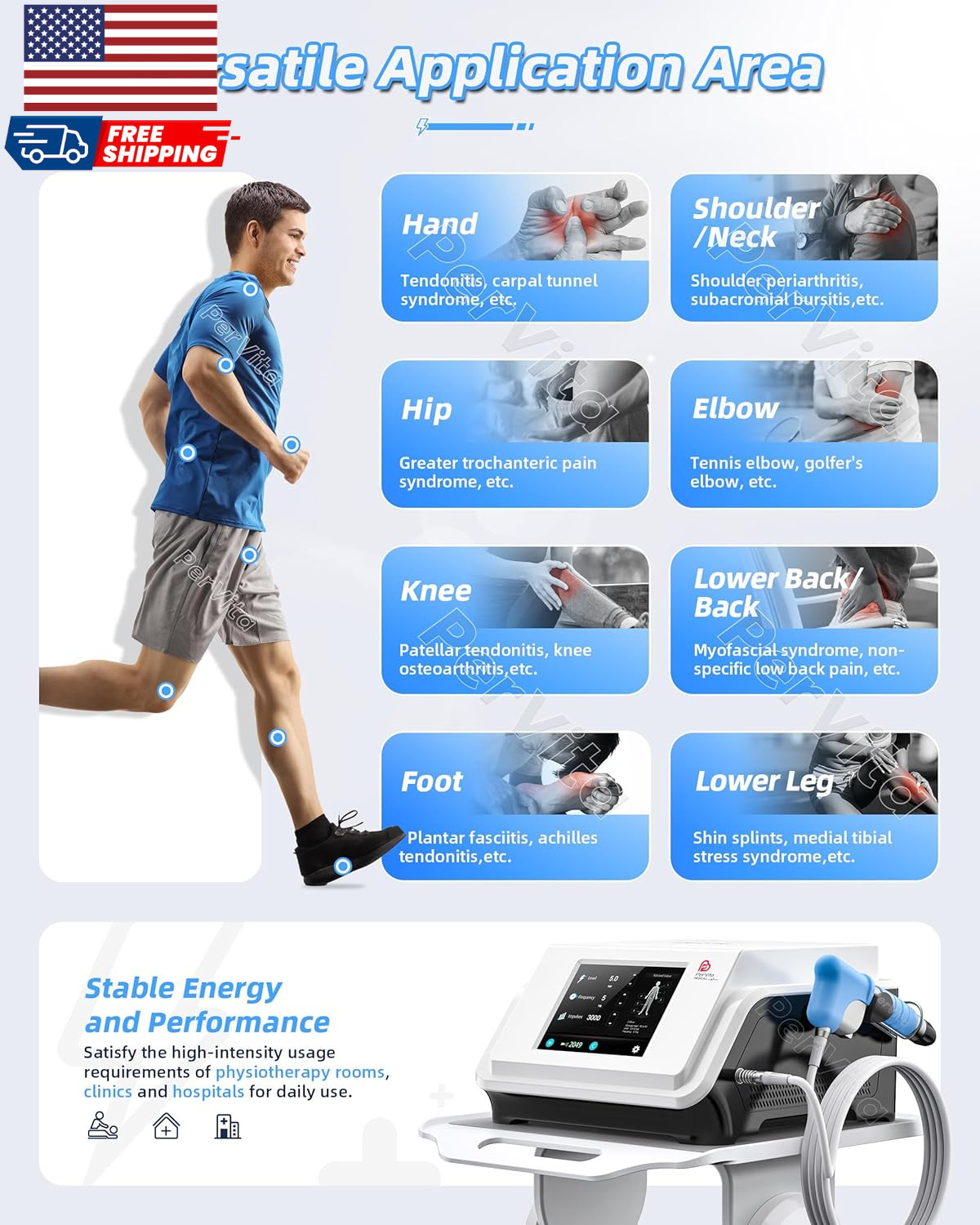 Extracorporeal Shock Wave Therapy ESWT Machine for Joint and Muscle Pain Relief