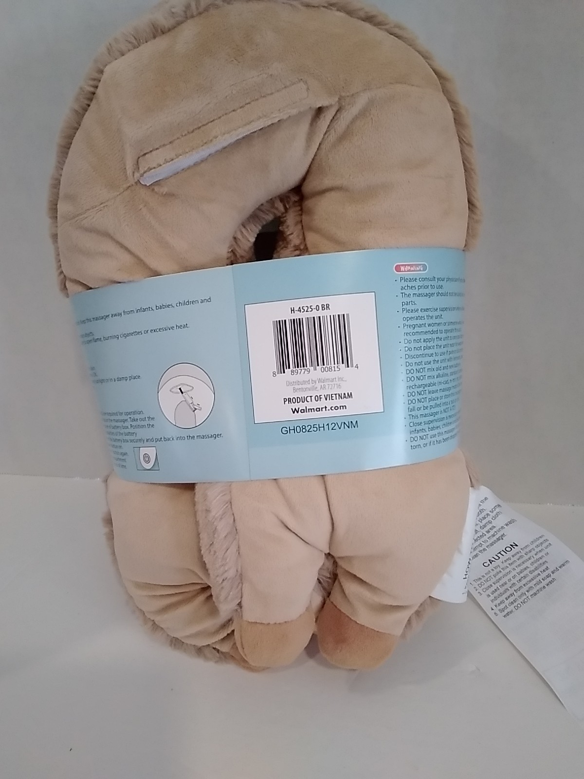 HealthTouch Polyester Fibers Neck Massager Brown Puppy Requires 2 AA Short Ears
