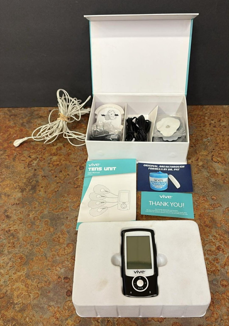 Vive Tens Unit Electrotherapy Muscle Stimulator Rechargeable Free Shipping