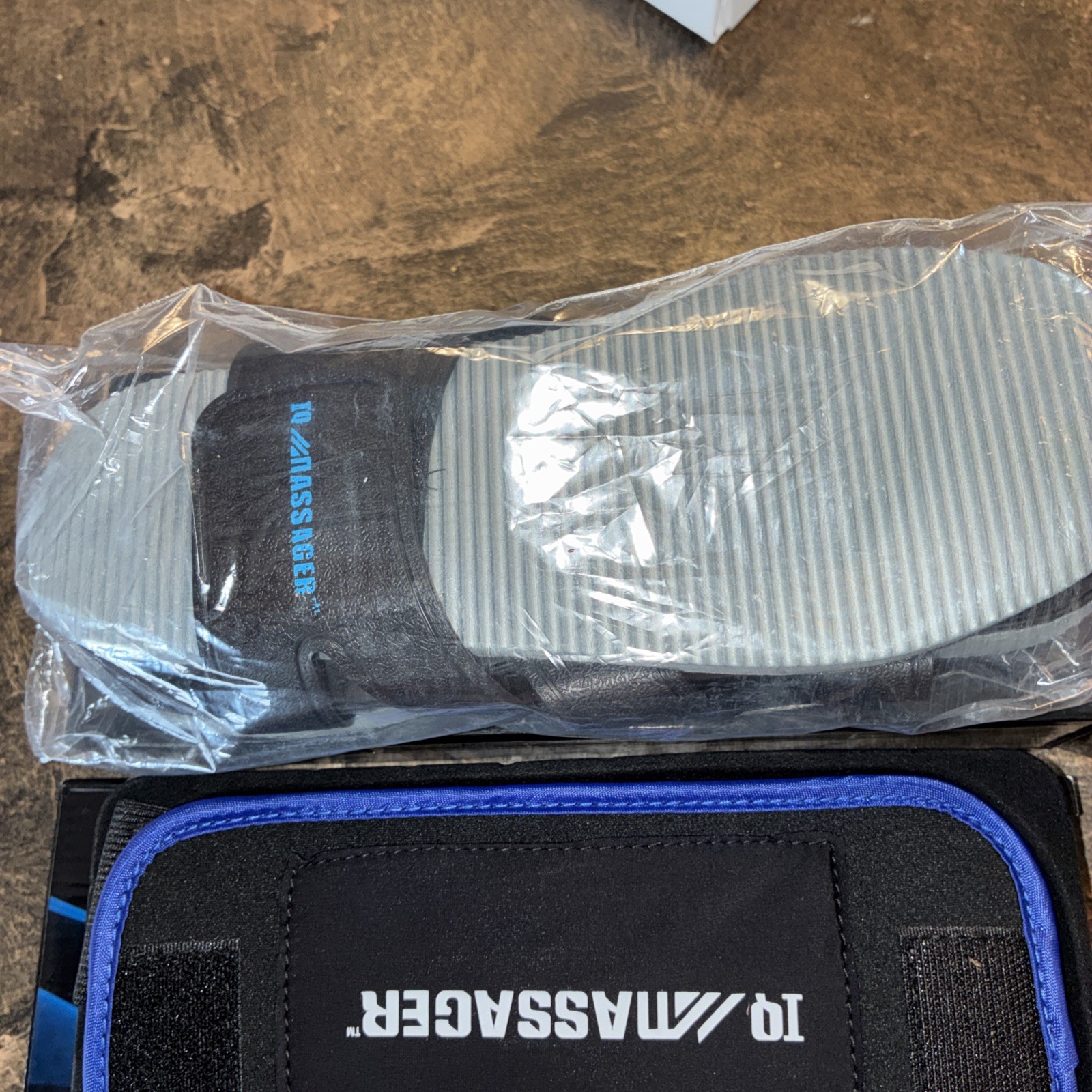 IQ Technologies Massager Muscle Pain Stress Relief Belt & Slippers New