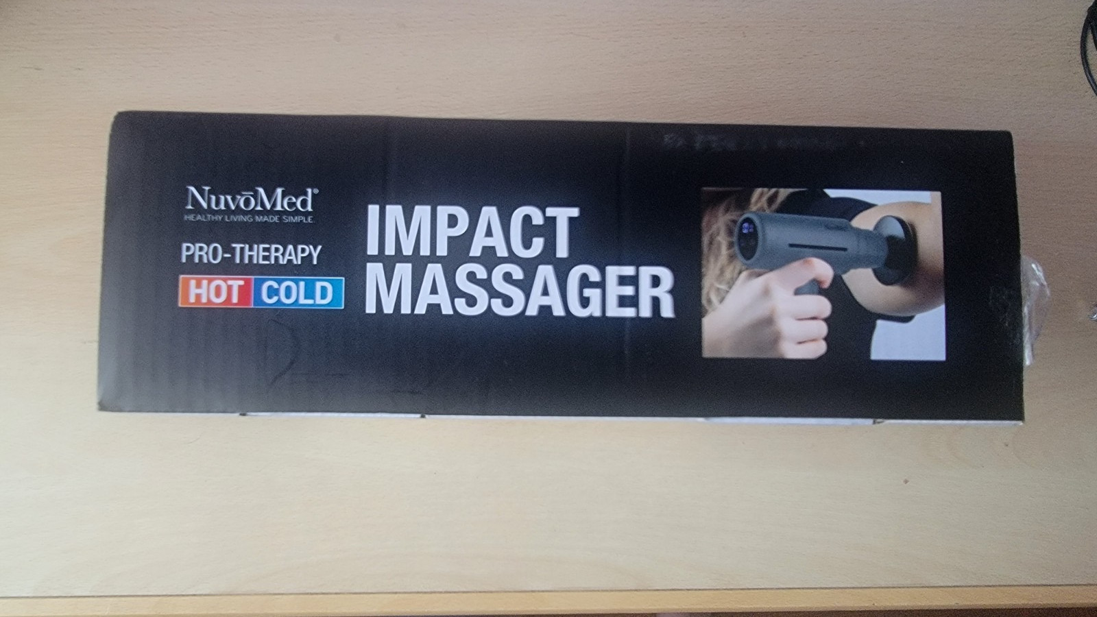 NuvoMed Pro-Therapy Cordless Impact Massager Hot/Cold w/ 6 Interchangeable Heads