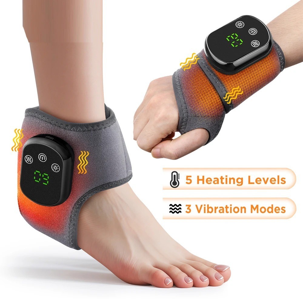 Electric Wrist Brace Hot Compress Massage Support Band for Hand Foot Ankle Pain