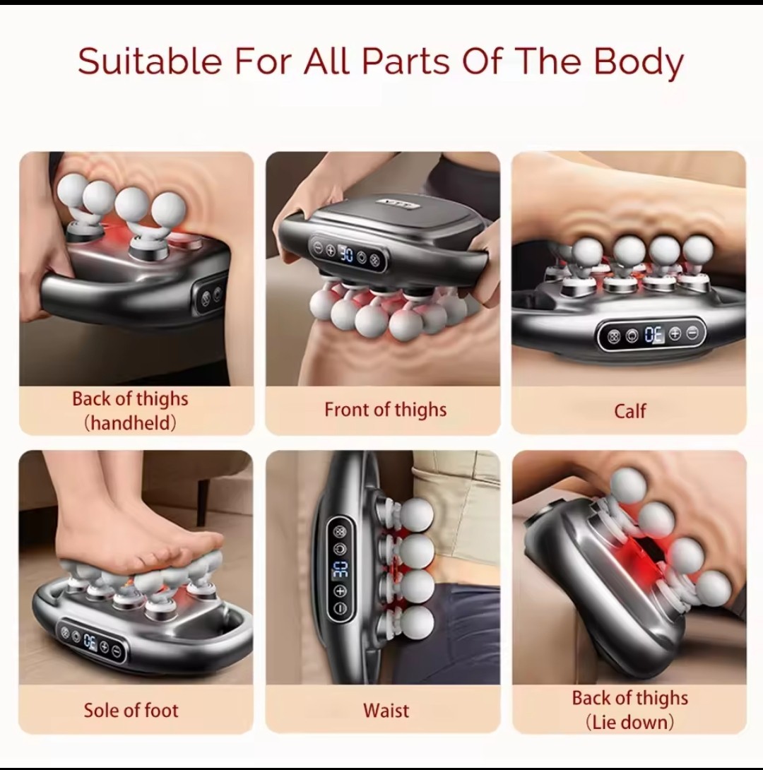 16-Head Whole Body Fascia Gun Massager for shoulder back waist deep tissue