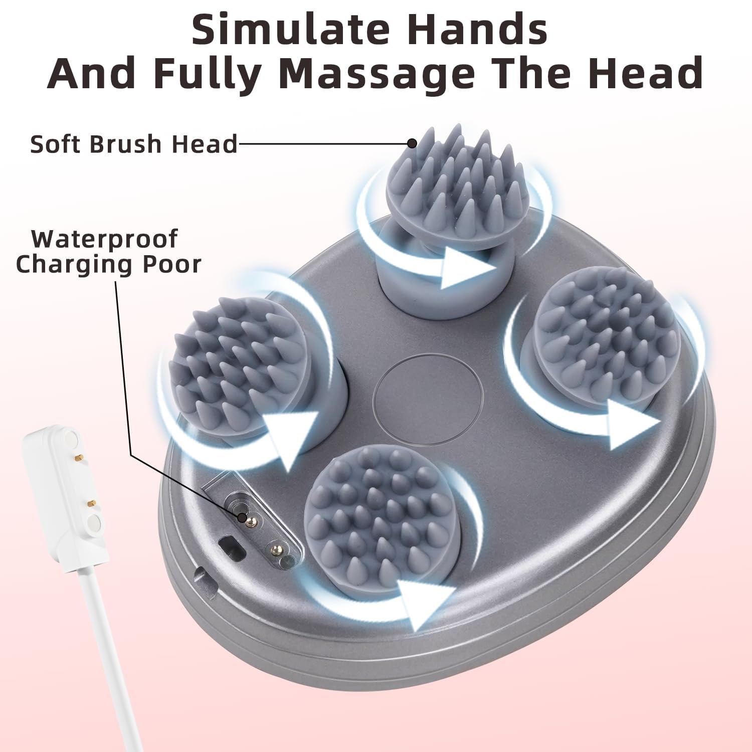 Electric Pet Cat Massager for Cats and Dogs Care with 8 Massage Heads, Handhe…