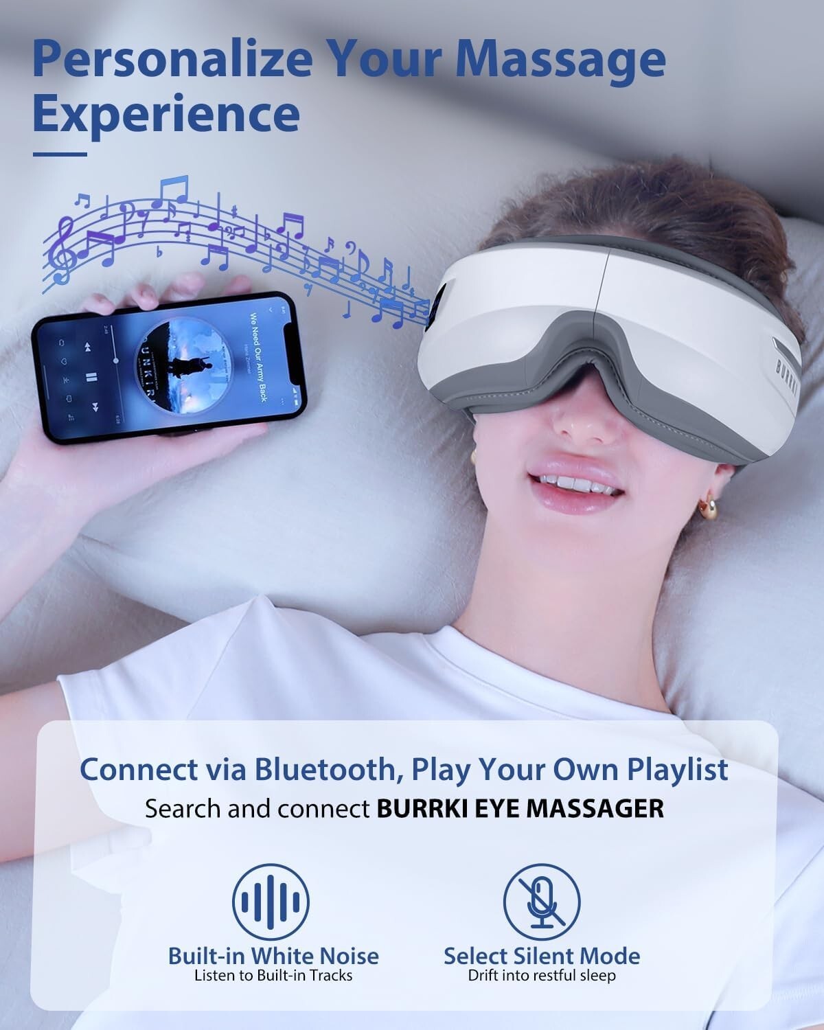 Eye Massager with Heat & Bluetooth Music, Christmas Birthday Gifts for Women …