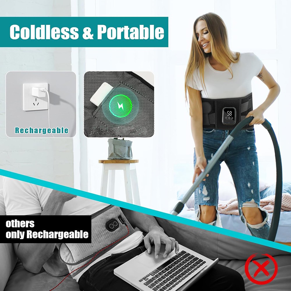 Heated Lower Back Brace for Back Pain Relief Back Belt with Heating & Vibration