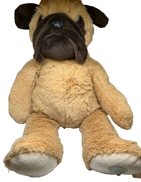 Plush Pug Dog Massager – Tan & Brown, Vibrating Pillow Pet Style – EUC