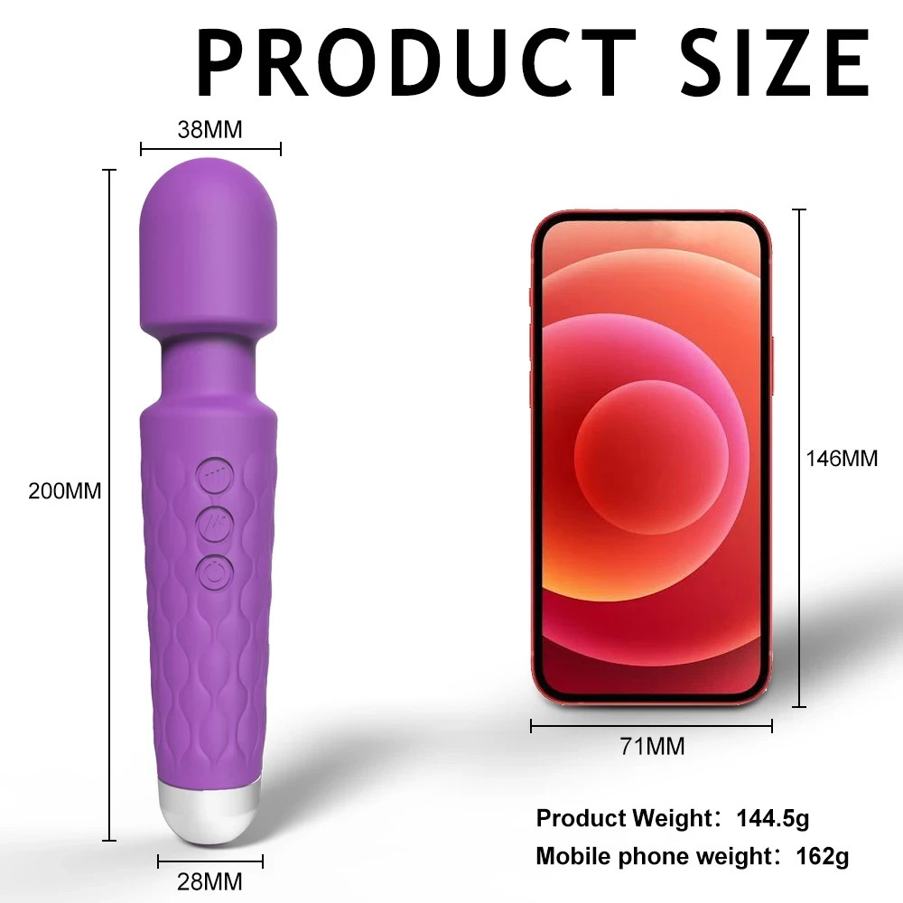 Rechargeable Wand Massager Powerful Multi-Speed Handheld Body Massager