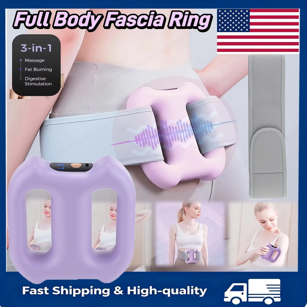 Portable Body Massager Handheld Fascial Ring fits Legs Abdomen Whole Body US
