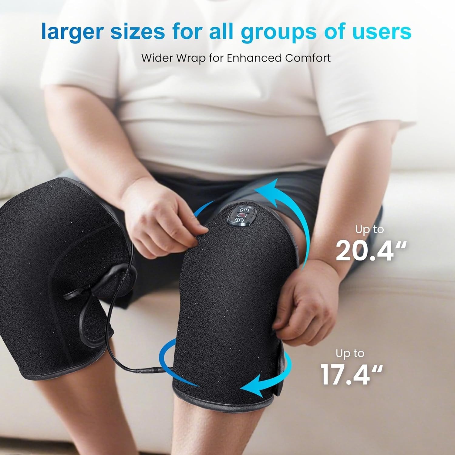 Masajeador de rodillas ajustable con calefacción y vibración con 5 modos NEW US