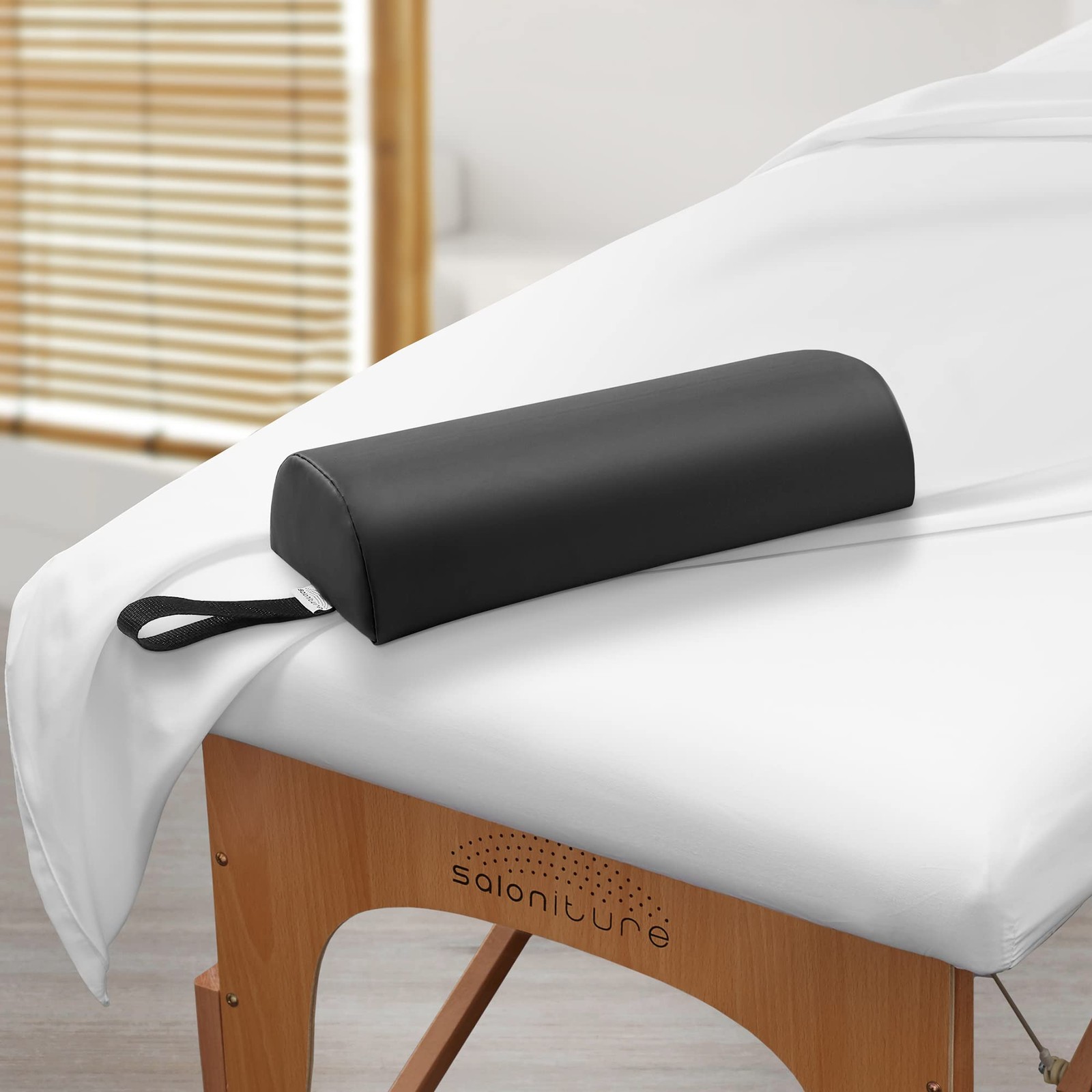 Saloniture Half Round Neck Massage Table Bolster 1 count (pack of 1), Black