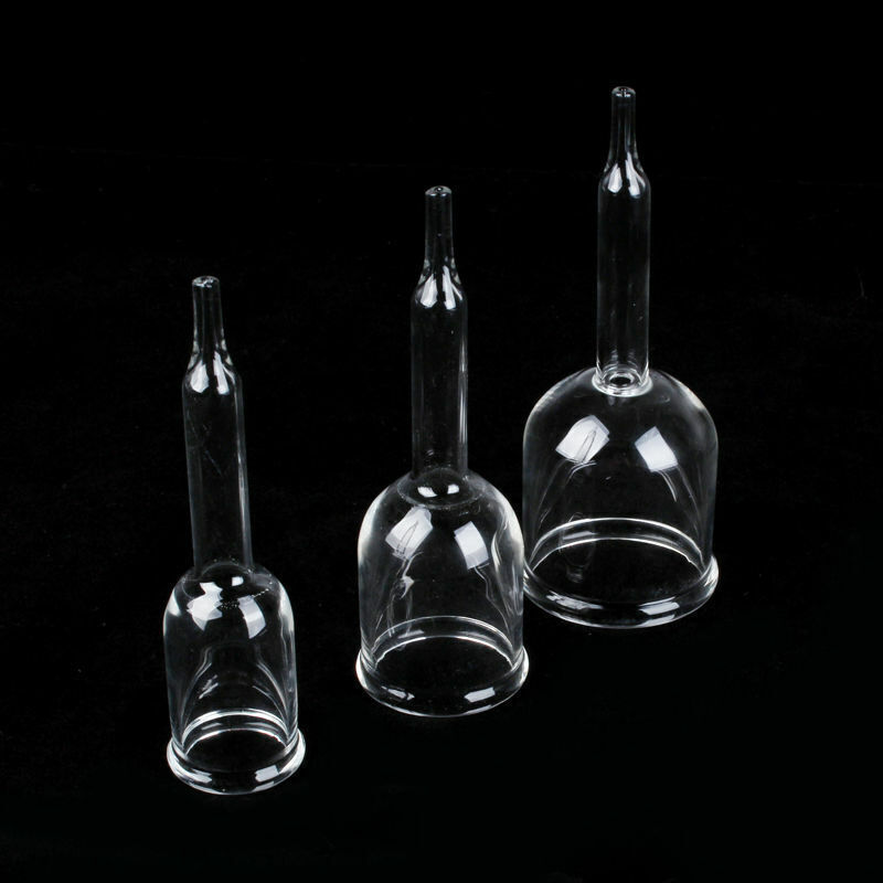 3Piece Replacement Glass Cups For Vacuum Therapy Machine Cupping Suction Massage