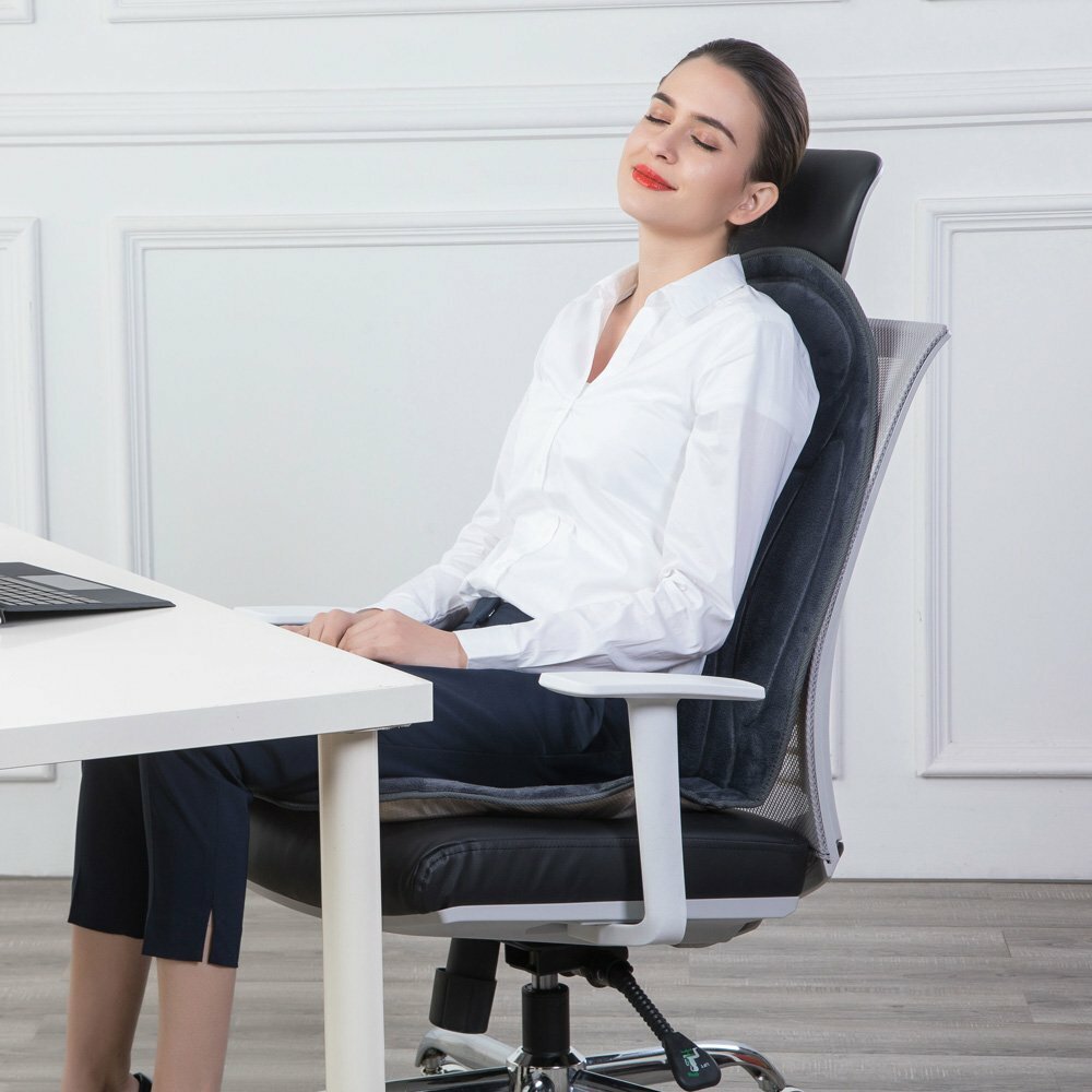 Snailax Back Massage Cushion with Heat, Car Seat Chair Massager, Back Pain Unit