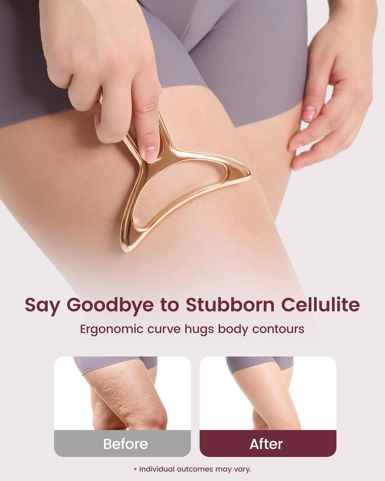 lifechill Lymphatic Drainage Massager & Anti Cellulite Massage Tools M, Gold