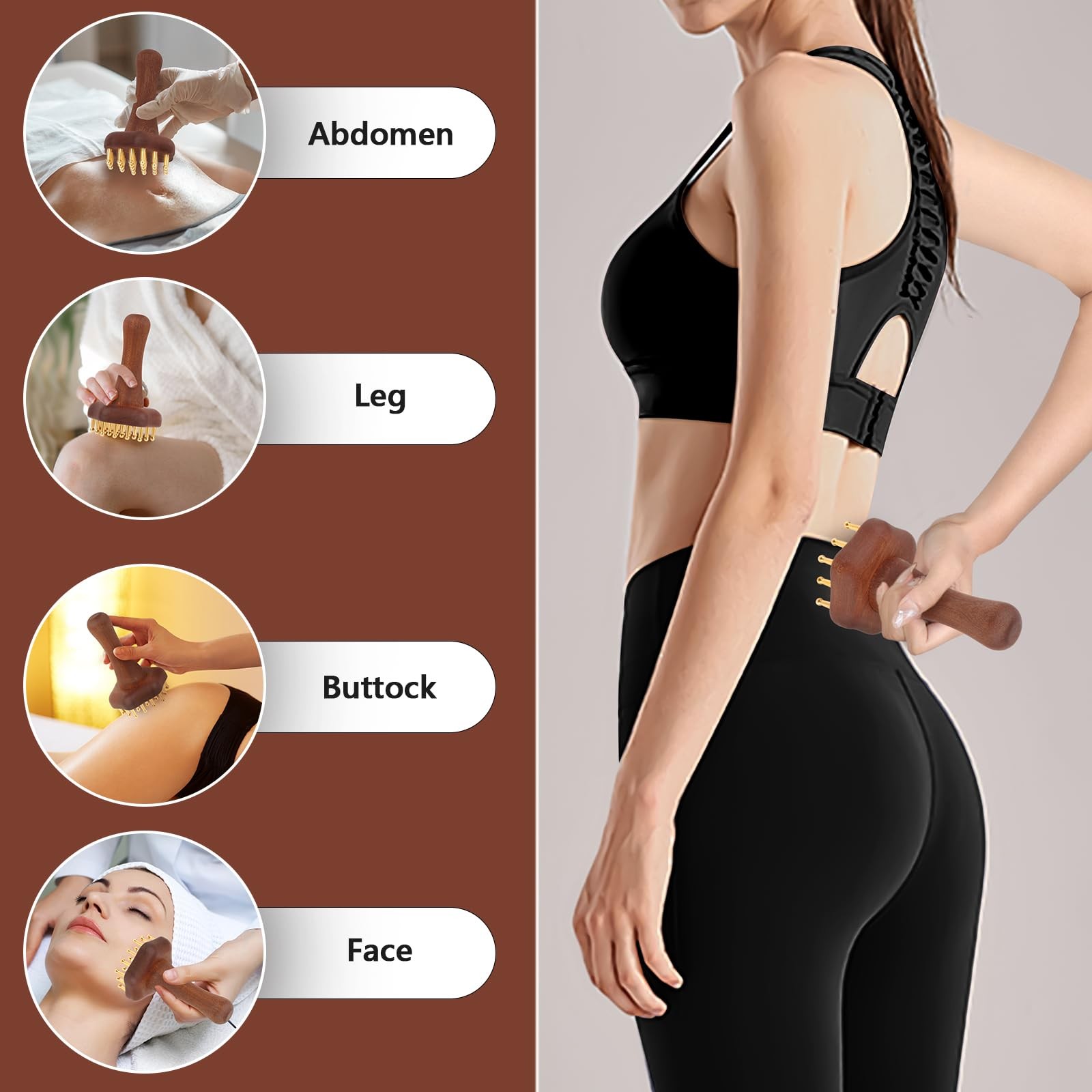 KintKita Wood Therapy Massage Tools,Lymphatic Drainage Massager Helps Reduce …