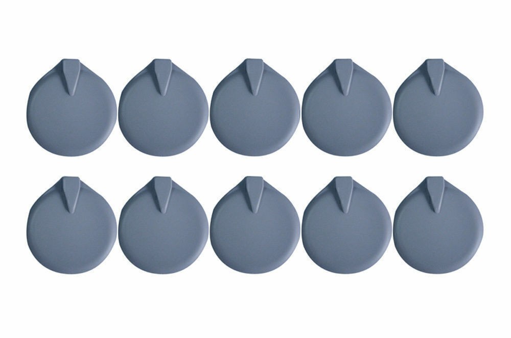 10 Pieces 9.5cm Rubber Round Replace Electrode Pads For Microcurrent Machine