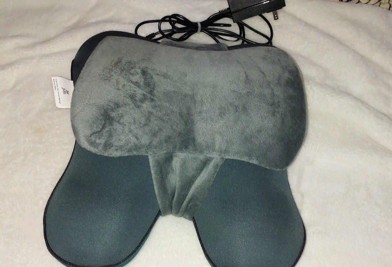 Bob-and-Brad EzBack And Neck Massager With HEAT Teal And Grey