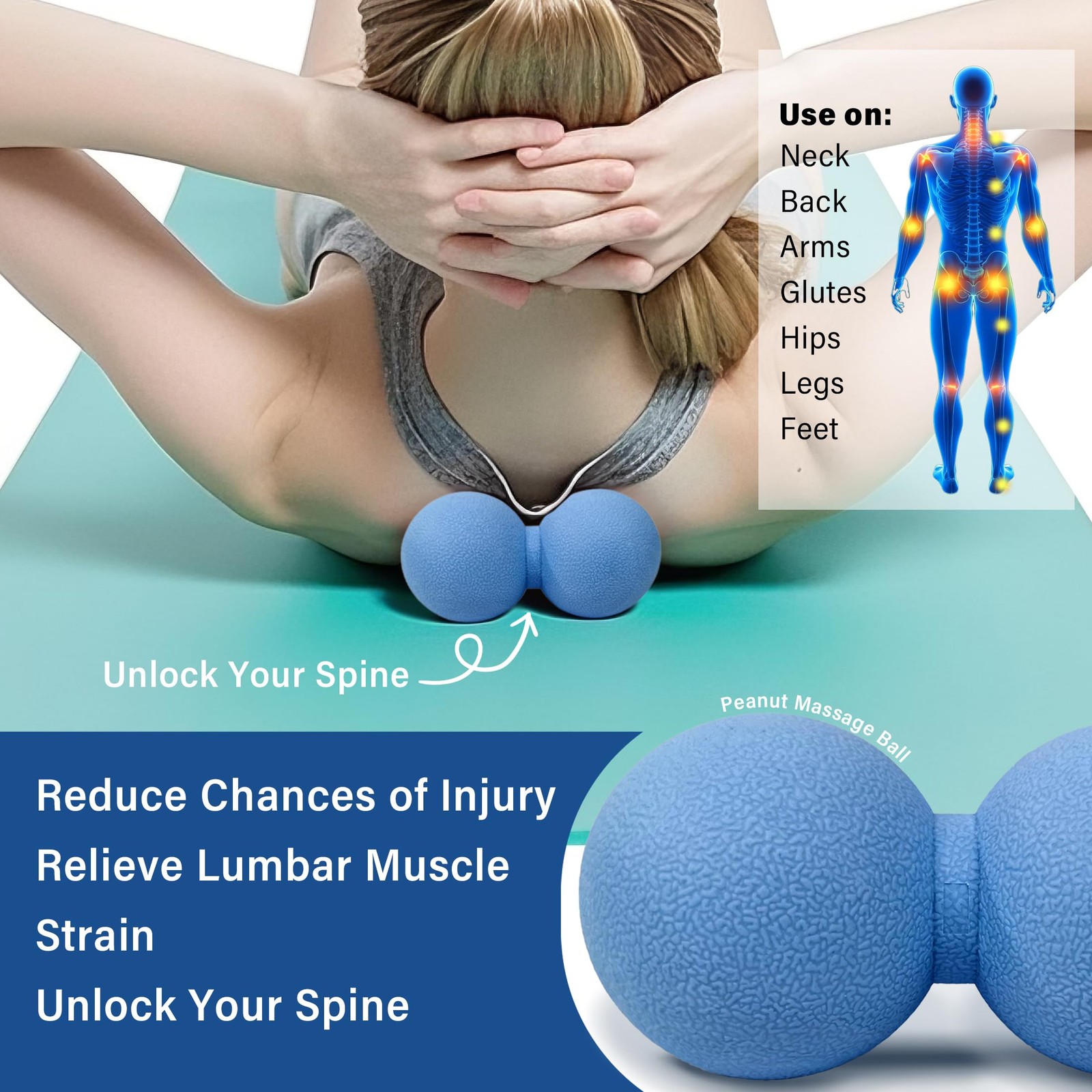 Deep Tissue Massage Lacrosse Ball Set of 4, Myofascial Release Roller for Pla…