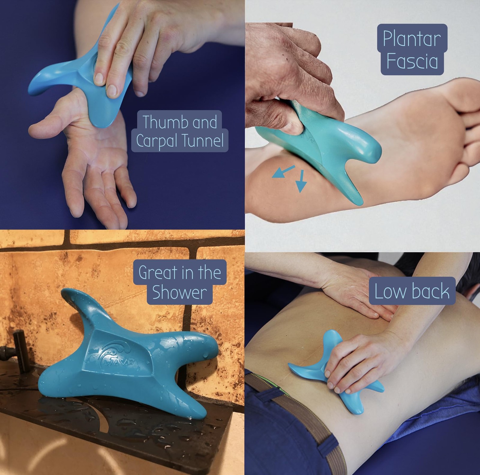 The Wave Tool, Ultimate Soft Tissue Release 1 Count (Pack of 1), Teal