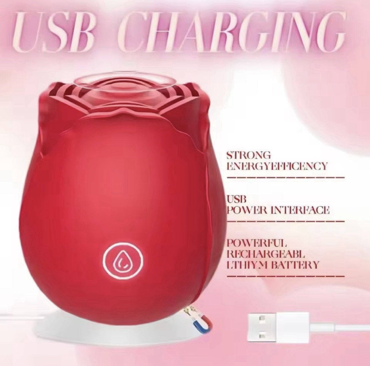 Rose Personal Massager with Suction Function – New in Box