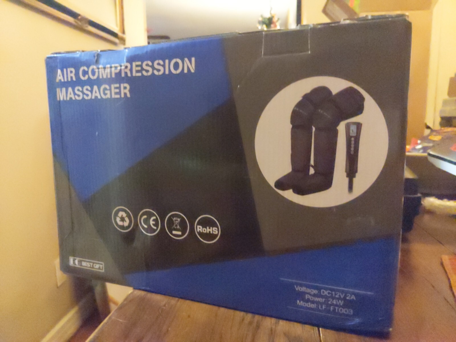 BestGift Air Compression Massager with Heat for Foot, Leg, Calf, Thigh, Knee