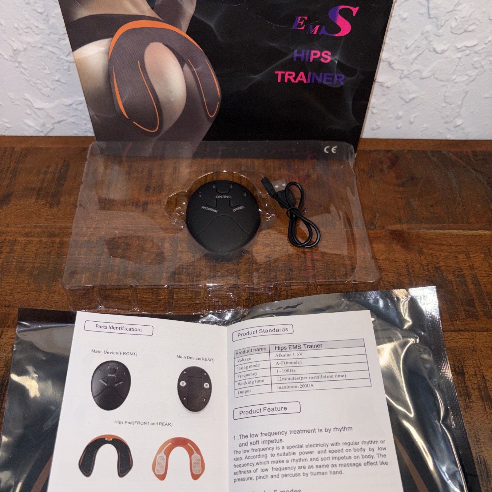 EMS Hips Trainer Glute Stimulation Muscle Toner Open Box Brand New Untested