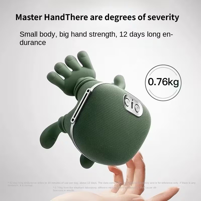 USB- Electric Massager with Heating & 6D Hand Simulation Massage – Green
