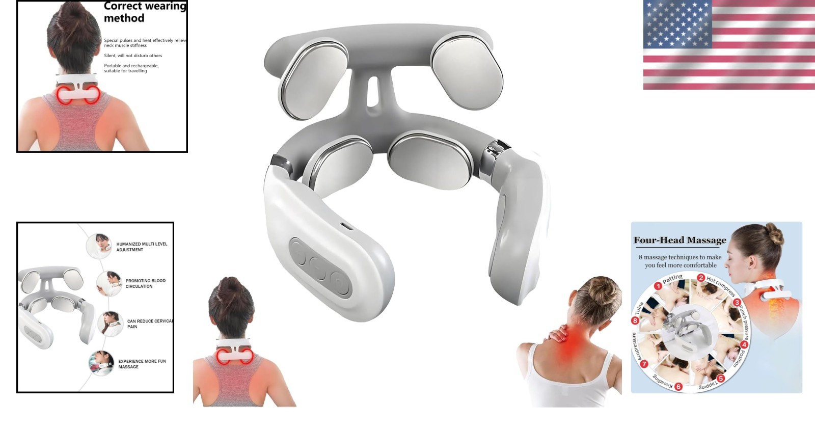 Deep Relaxation with Vitality Magic Pro 2.0 Neck Massager, 15 Intensity Levels