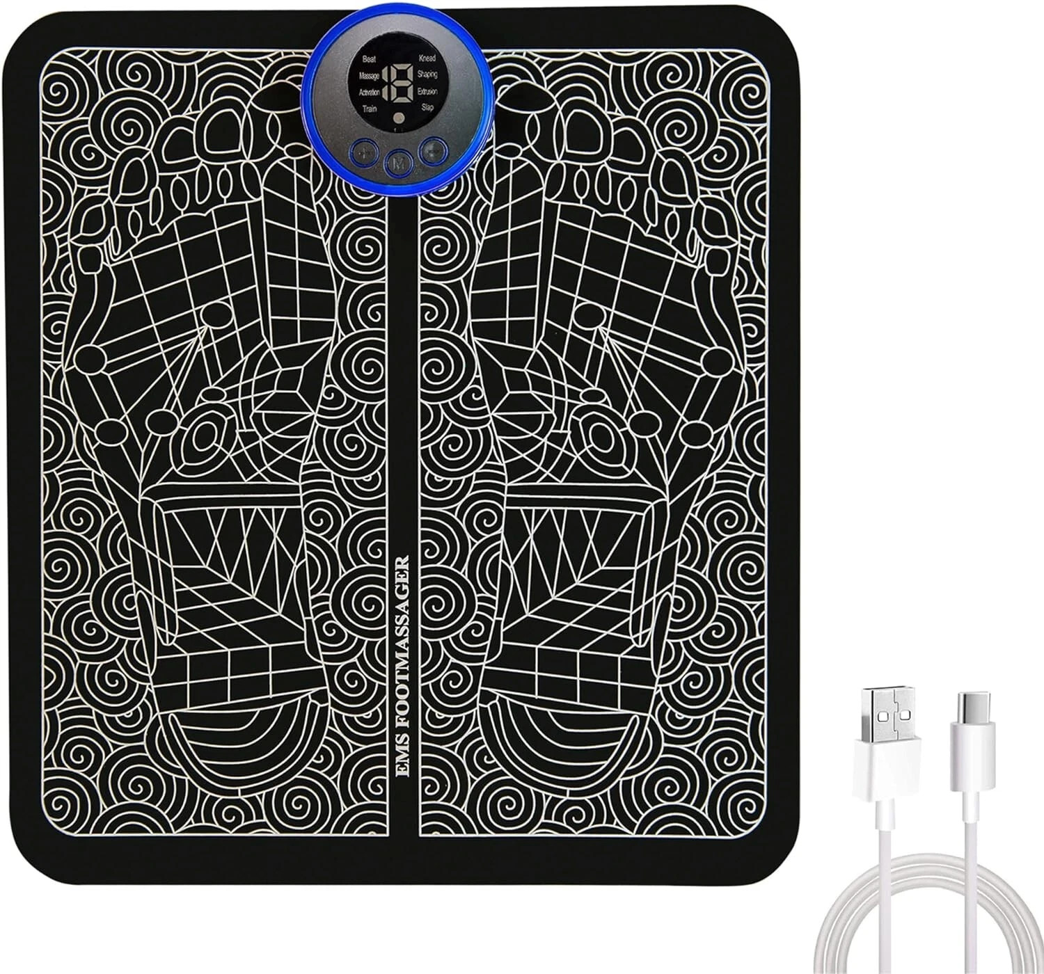 Electric Foot Neck Massager Pad Blood Circulation Muscle Stimulator Mat 19 Level