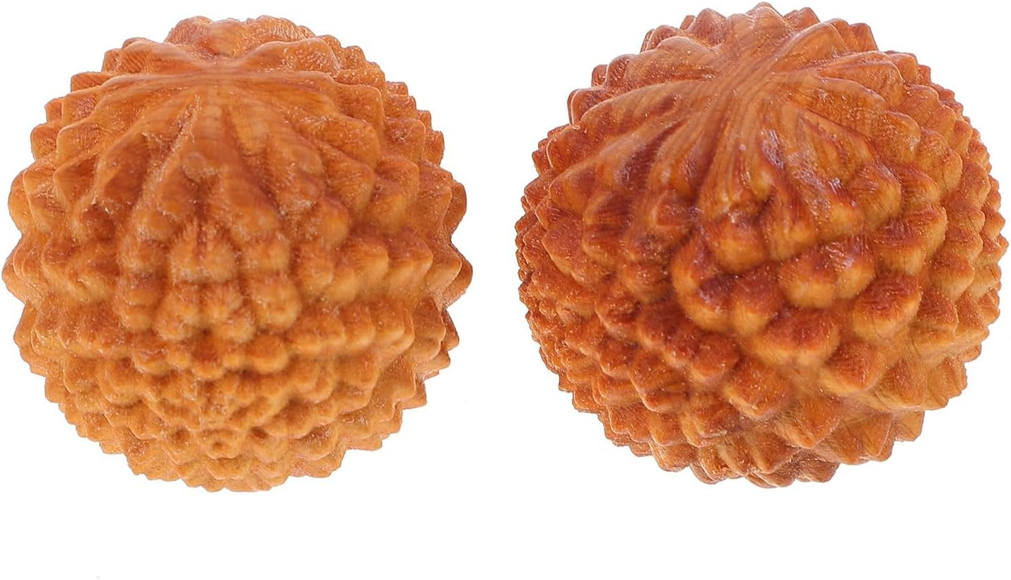Wood Hand Exercise Ball Massage Ball Chinese Exercise Baoding Wood Massage Tools