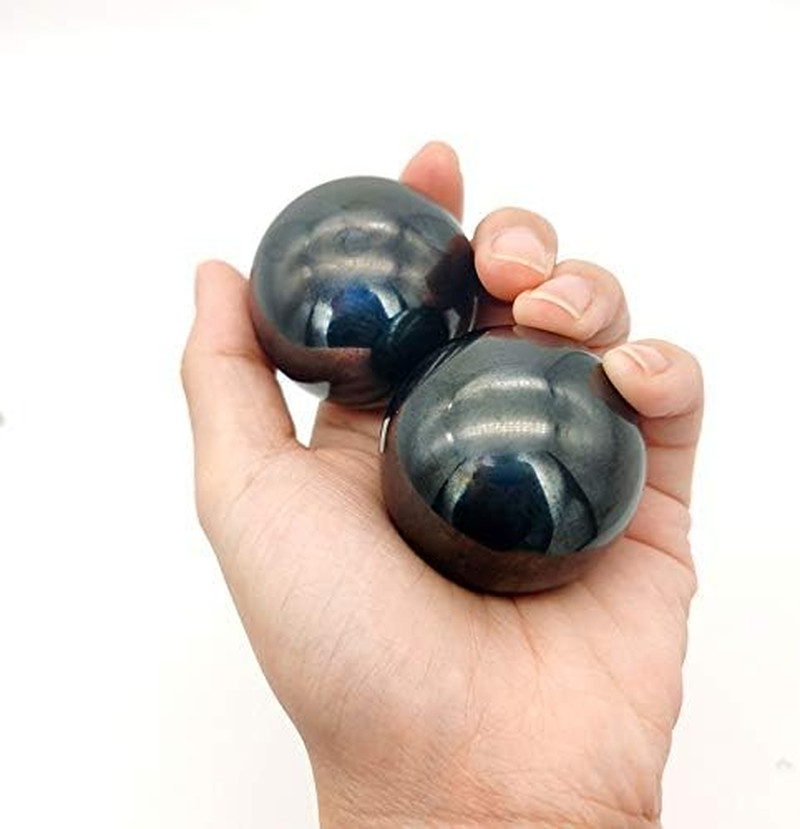Firstnos 1.57Inch Chrome Steel Black Baoding Balls for Hand Therapy, Exercise, a