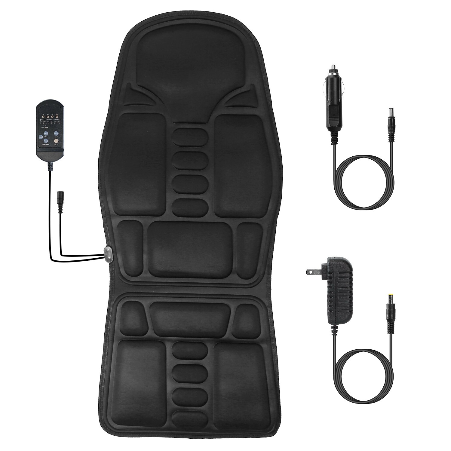 8 Mode Massage Seat Cushion with Heated Back Neck Massager Chair for Home & Car