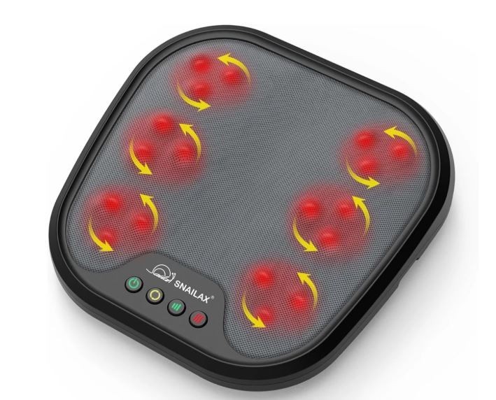 Snailax SL-593 Shiatsu Foot & Back Massager with Heat – New in Box, 2-in-1