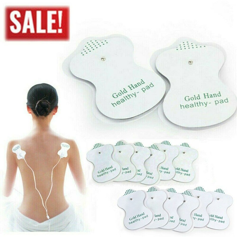 50 Replacement Tens ELECTRODE PADS Message Machine Patches Gold Hand Heal.qhk
