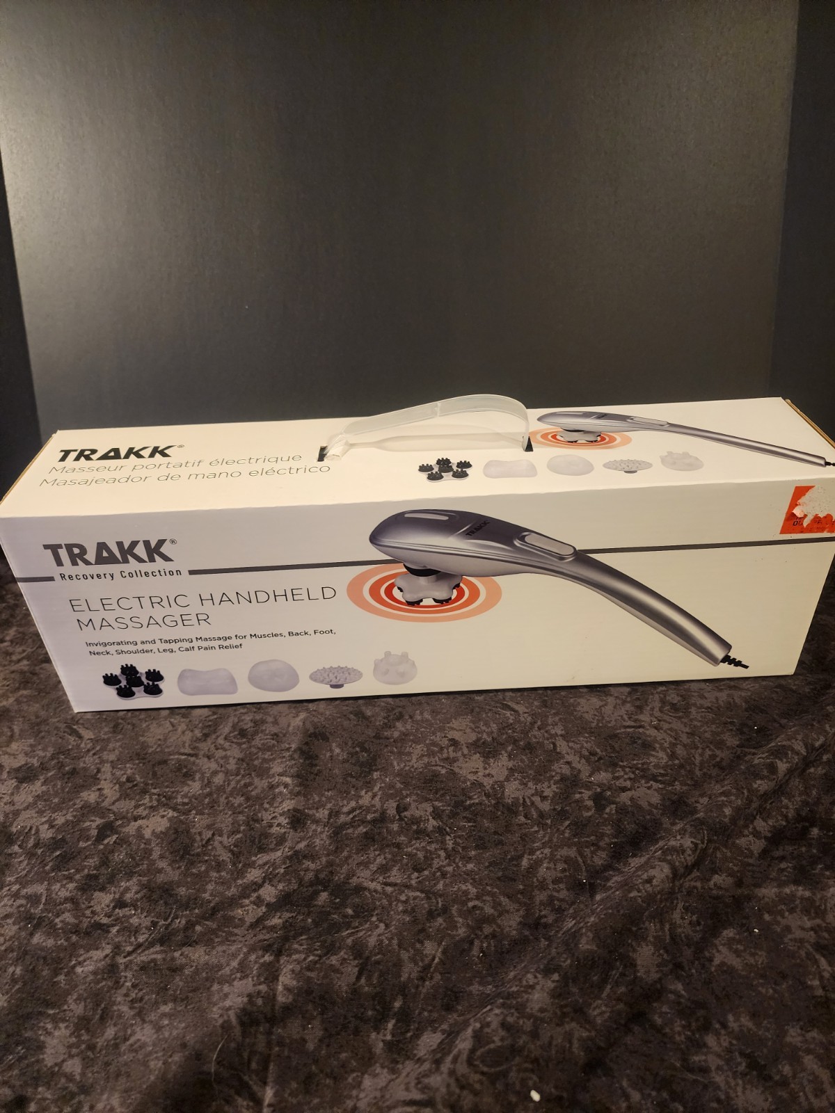 TRAKK Hand-Held Electric Portable Deep Tissue Massager Muscles Back Neck