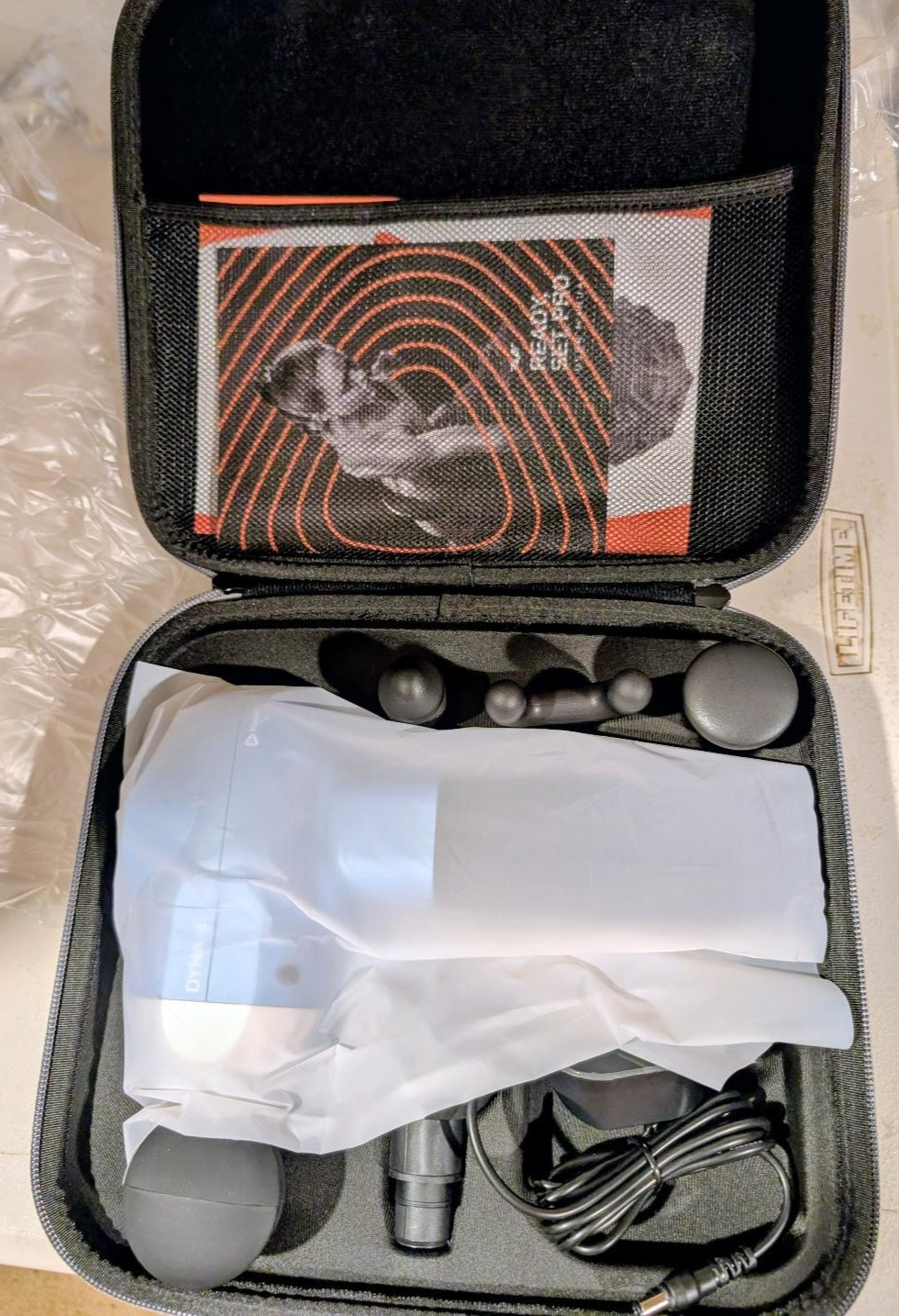 LifePro Dyna Life Handheld Percussion Deep Massage Gun Massager & Case Blue NEW