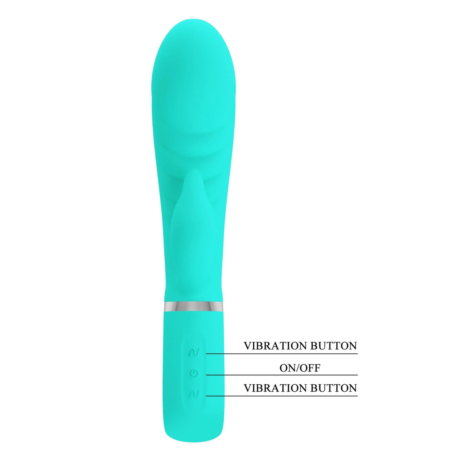 Prescott Super Soft Rabbit Silicone Vibrator – Vibrator -Teal