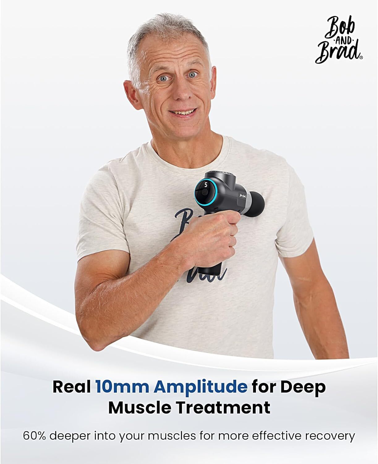 BOB AND BRAD Massage Gun Attachments Q2 C2 T2 X6 D6 Upgraded 5PCS Massager Heads