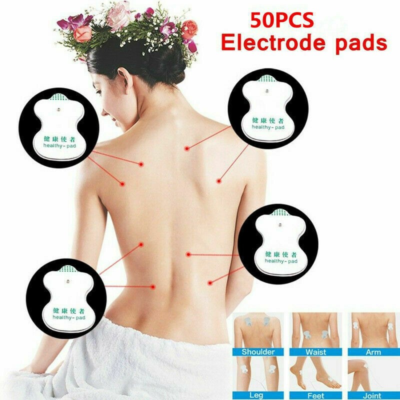 50 Replacement Tens ELECTRODE PADS Message Machine Patches Gold Hand Heal.qhk