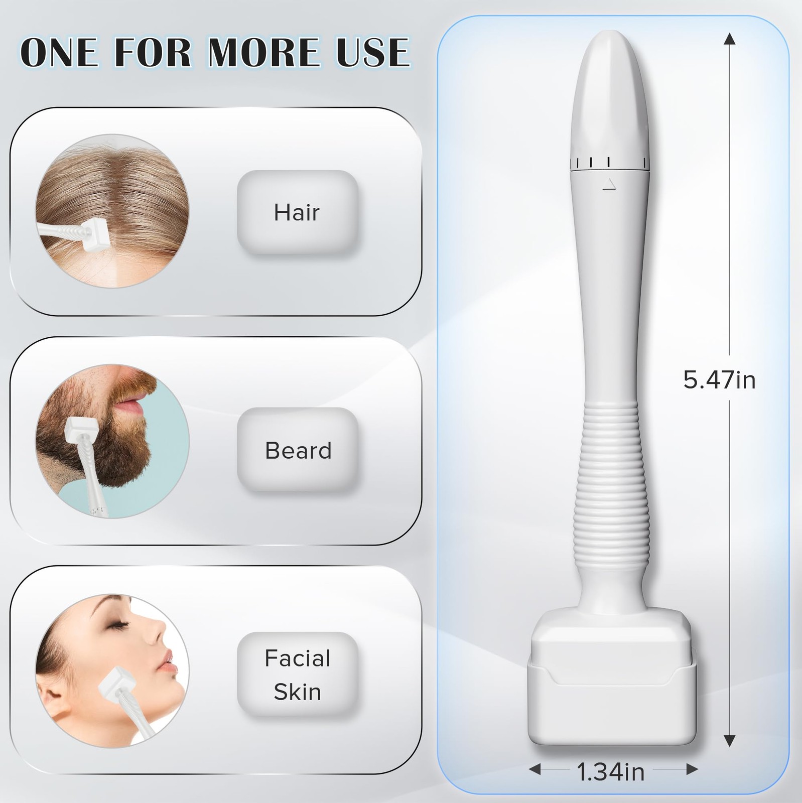 Microneedling Derma Roller 0.25mm for Home Use – 140 Titanium Needles