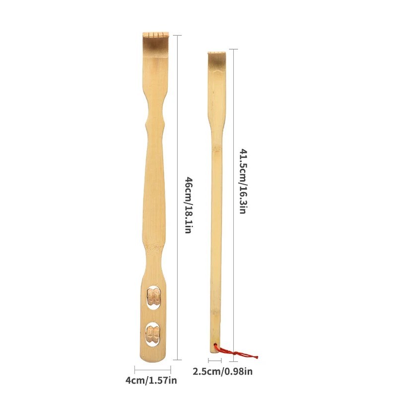Bamboo Back Scratcher Massage Stick Anti Itch Wooden Scratching Rake Tool